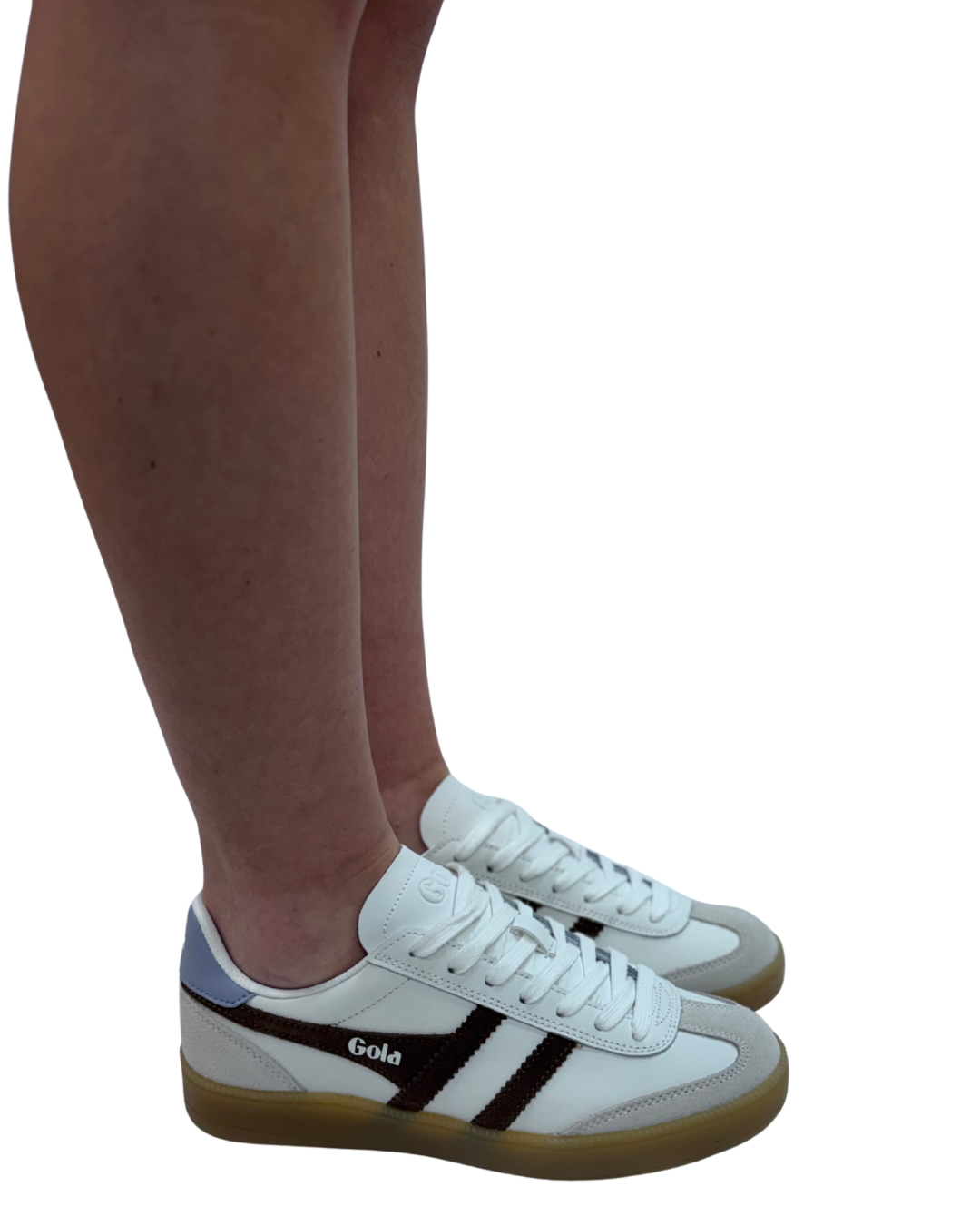 VIPER LEATHER in White + Dark Brown + Air