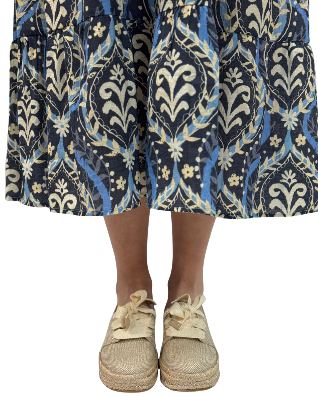 CAROLINA LACE-UP ESPADRILLE in Champagne Glitter