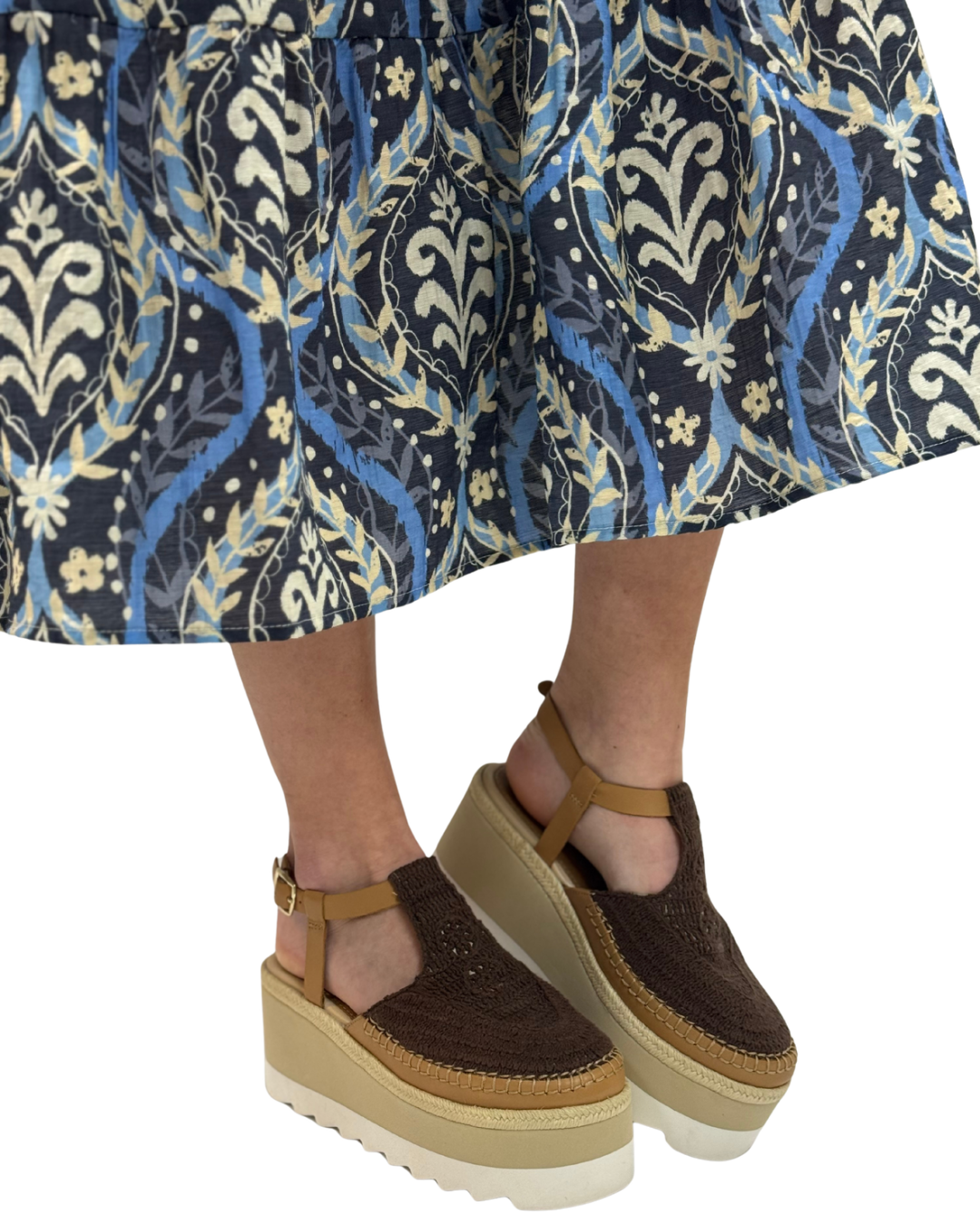 MORNING IN MYKONOS ESPADRILLE in Oak Combo