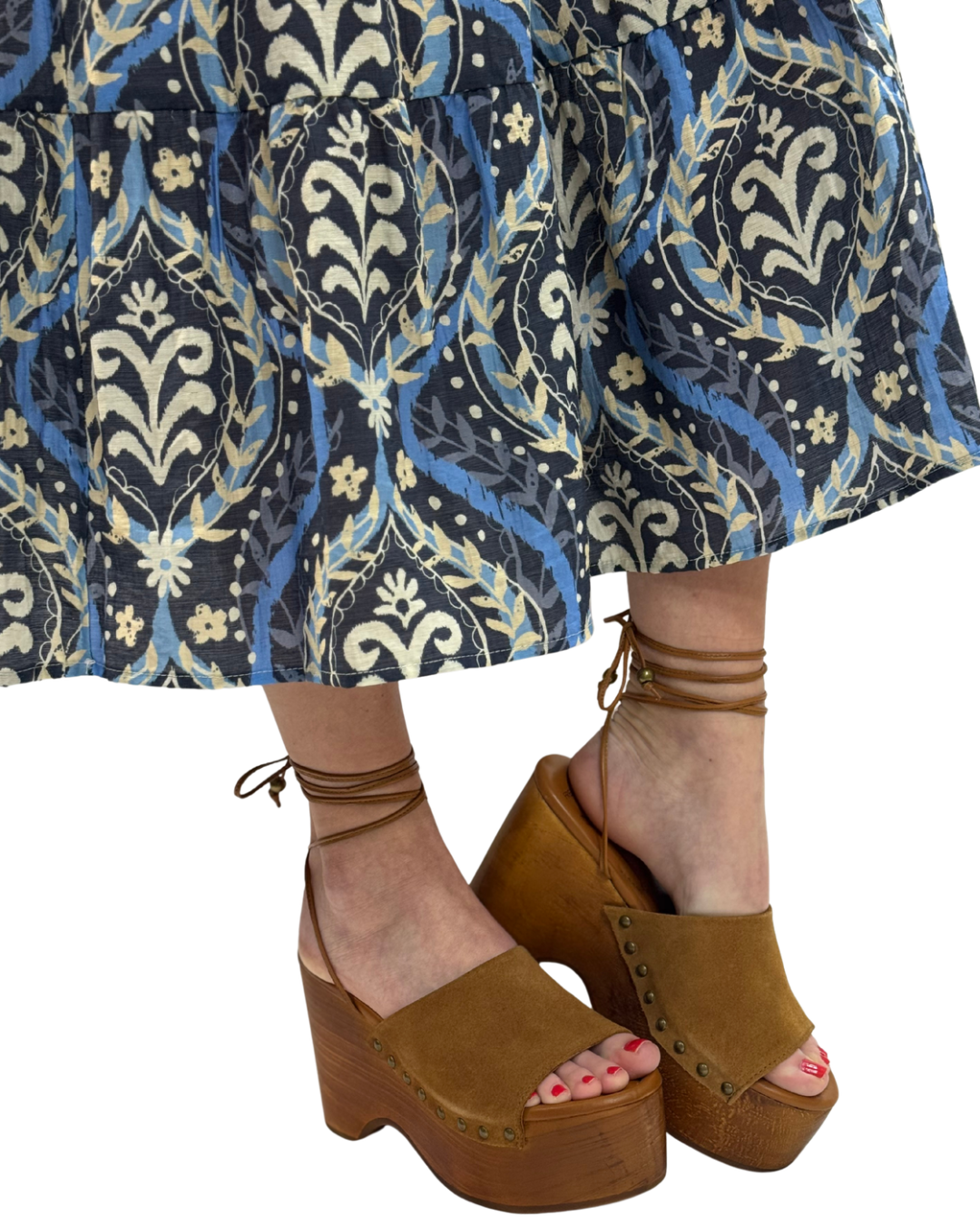 FRONT ROW WRAP CLOG in Vachetta