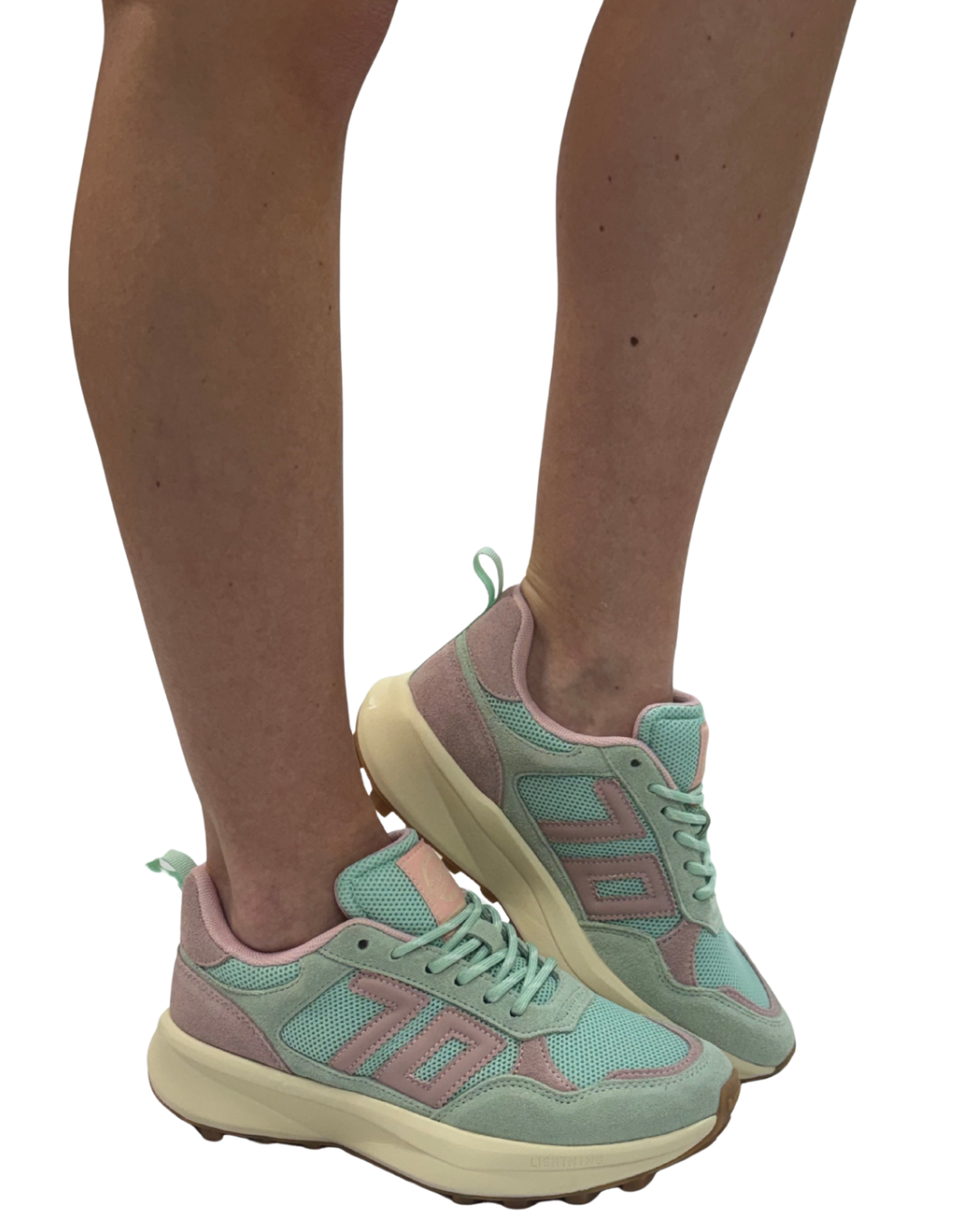 LIGHTNING in Light Green Pink