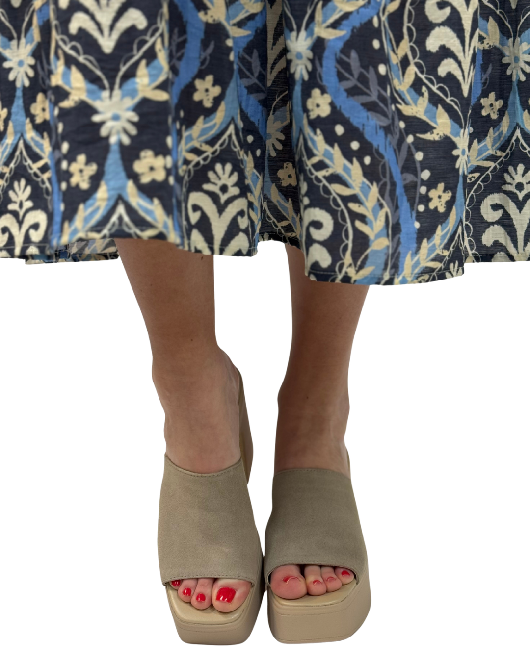 ZOE PLATFORM in Diamond Suede