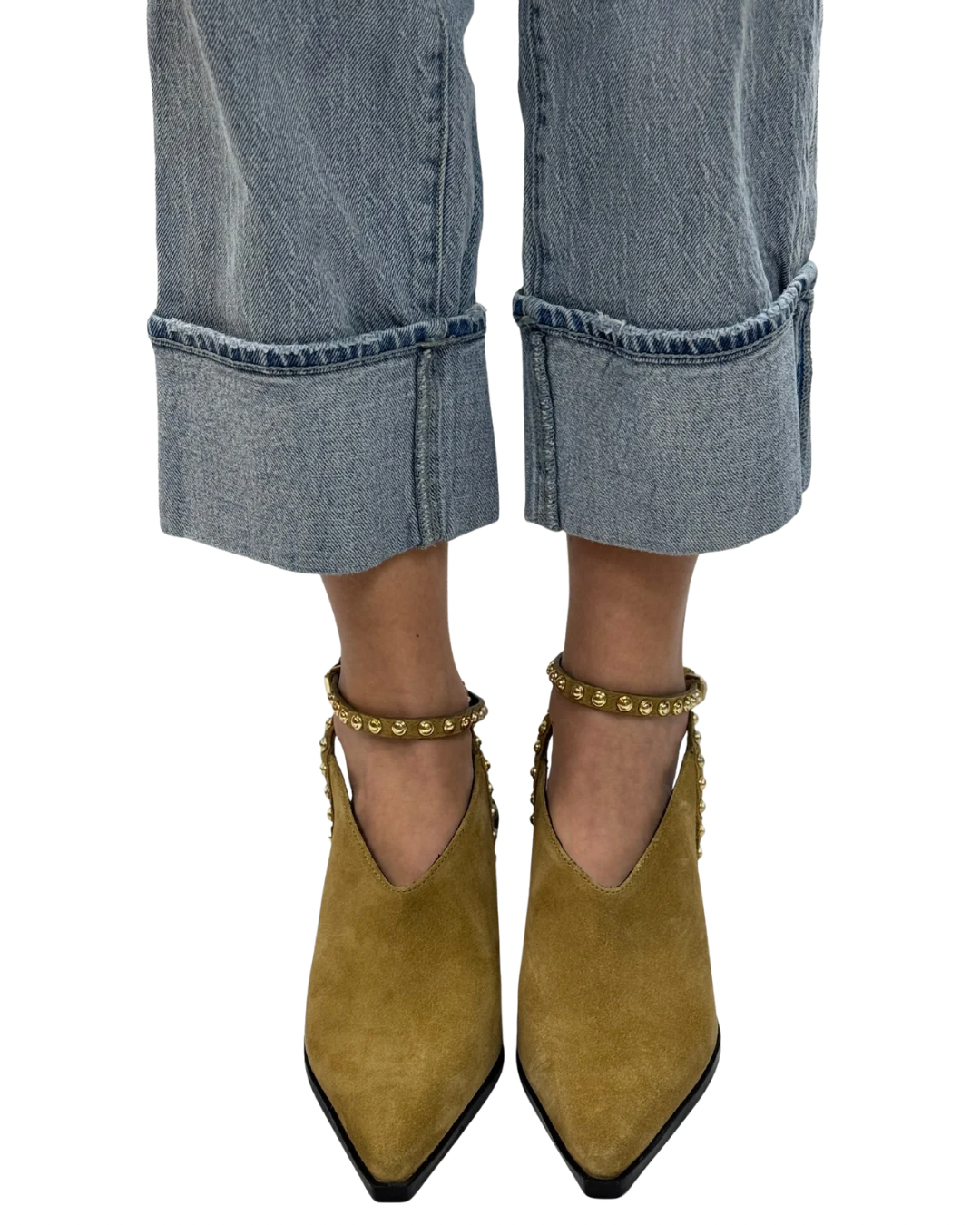 TELL ME ABOUT IT STUDDED in Tan