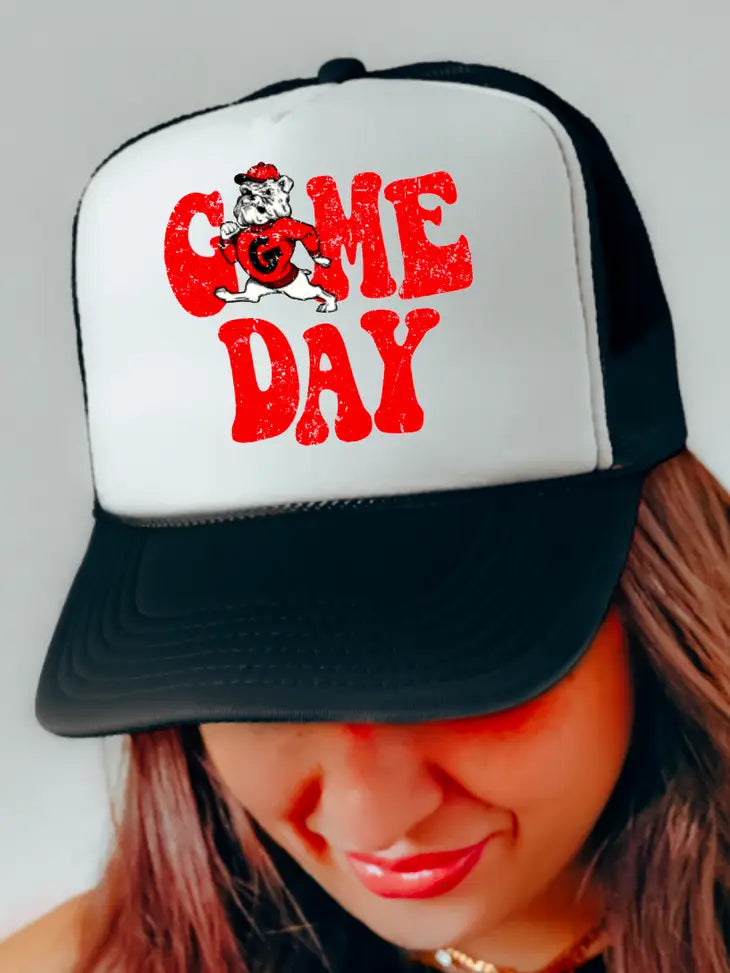 GAME DAY UGA TRUCKER HAT in Red