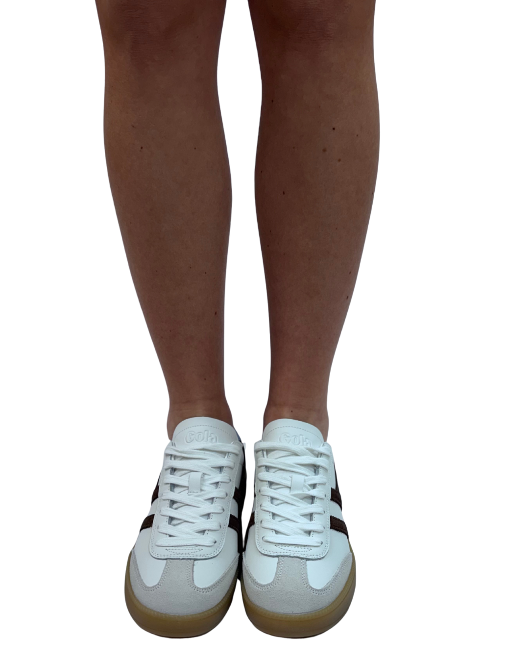 VIPER LEATHER in White + Dark Brown + Air