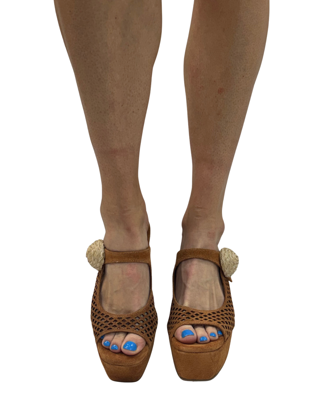 ATHINA WEDGE in Chestnut