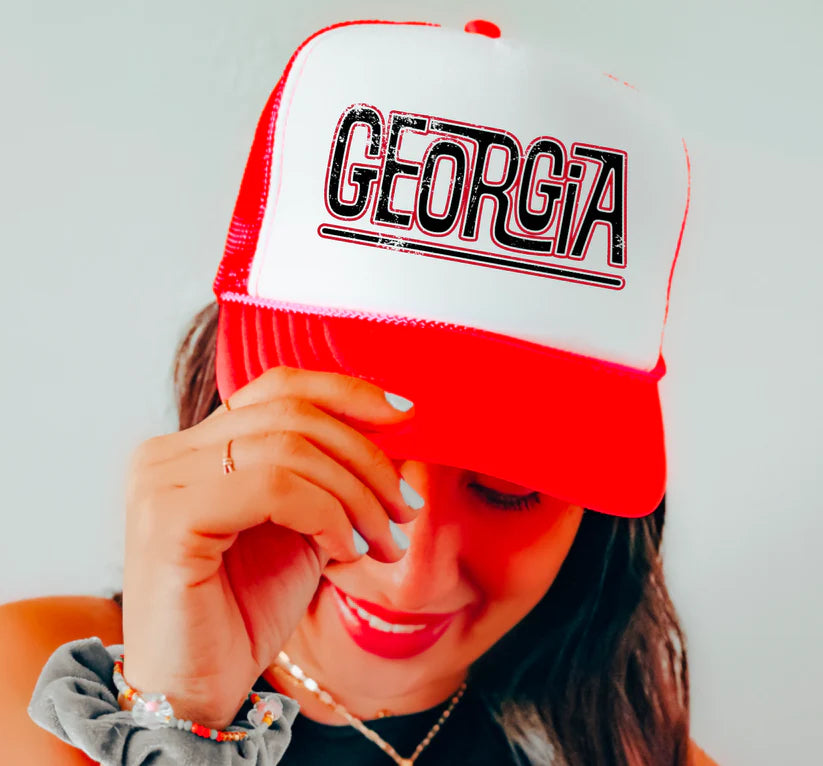 GEORGIA UGA TRUCKER HAT in Red