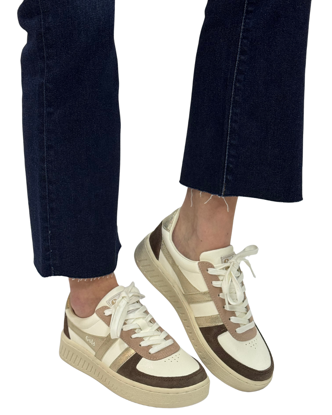 GRANDSLAM QUADRANT in Off White + Otter + Gold + Dark Brown