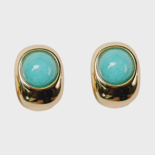 HUGGIE MINI HOOPS in Turquoise