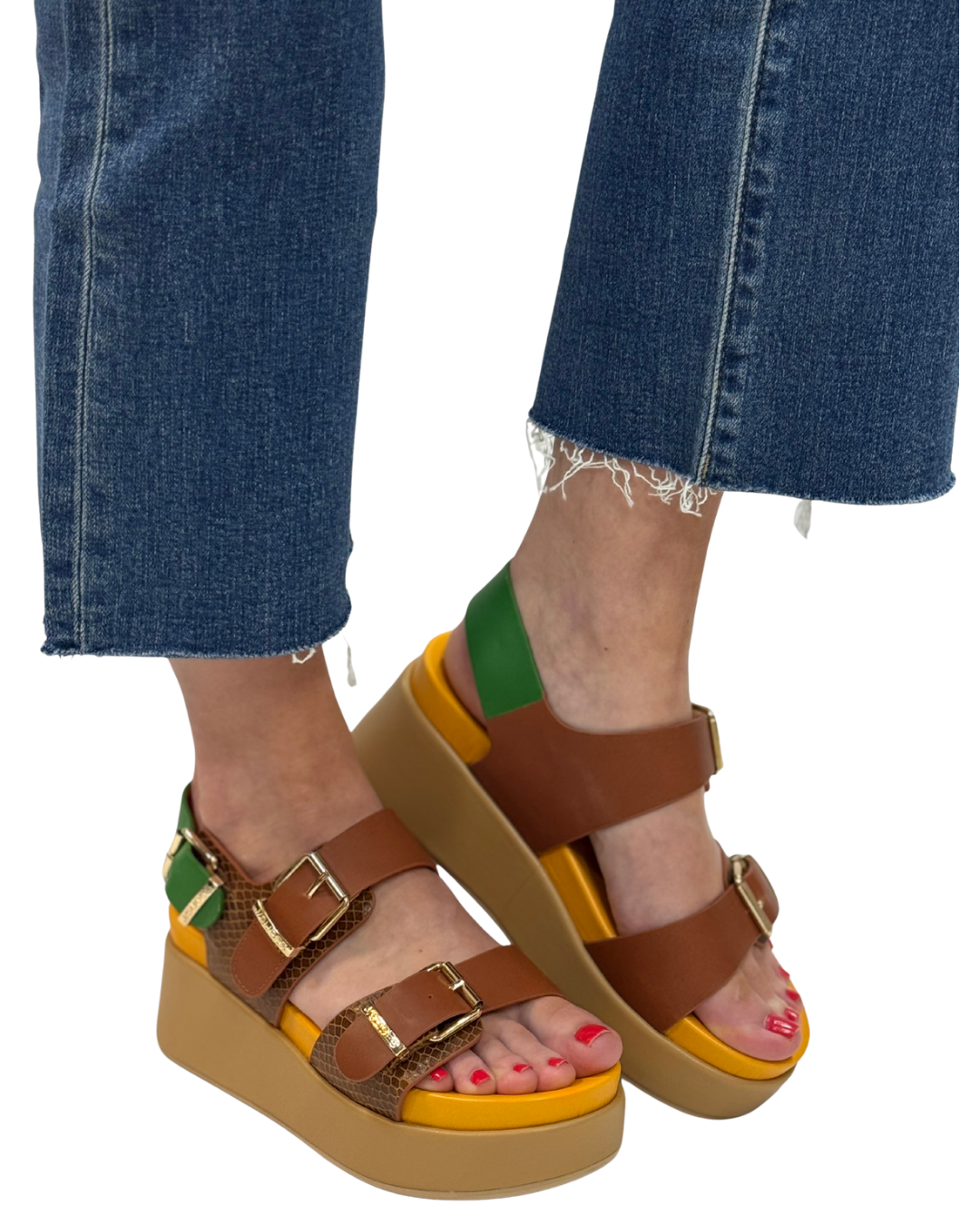 BROOKE in Tan Multi