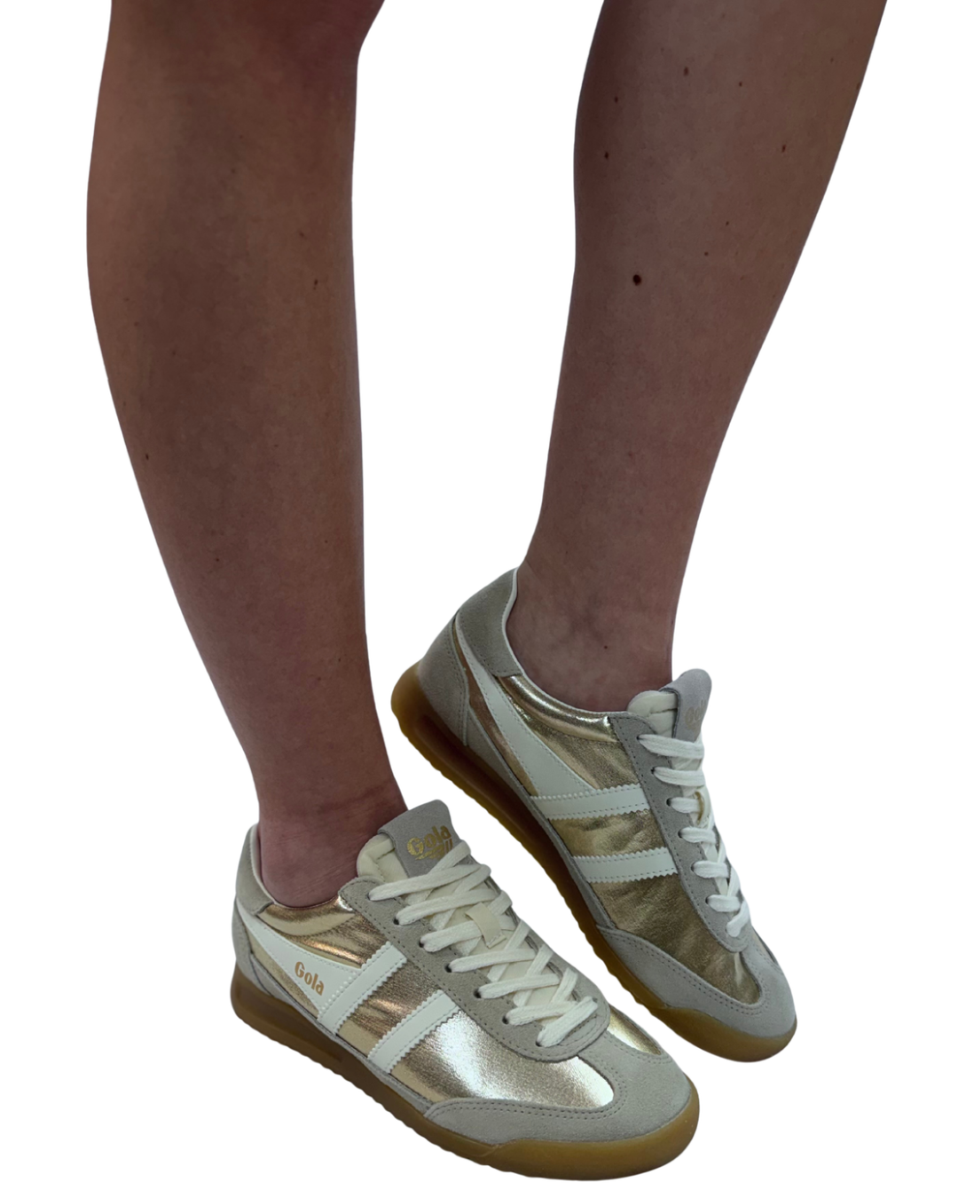 FIREFLY TRAINER in Gold + Off White