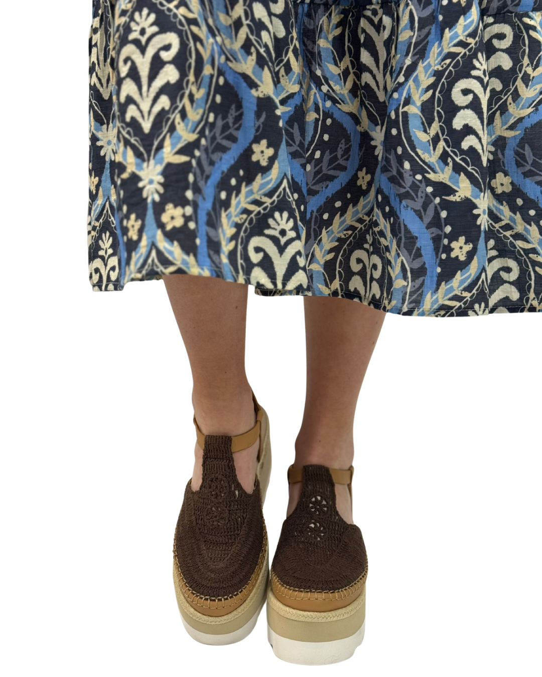 MORNING IN MYKONOS ESPADRILLE in Oak Combo