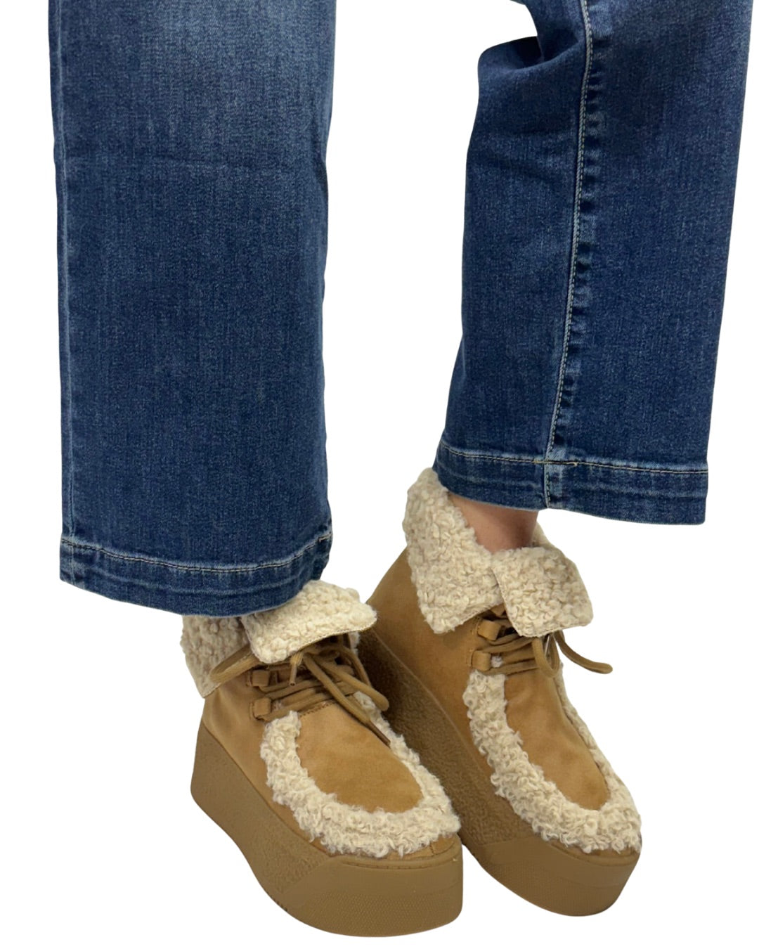 WARM AND FUZZY in Tan