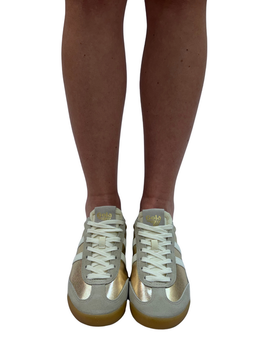 FIREFLY TRAINER in Gold + Off White