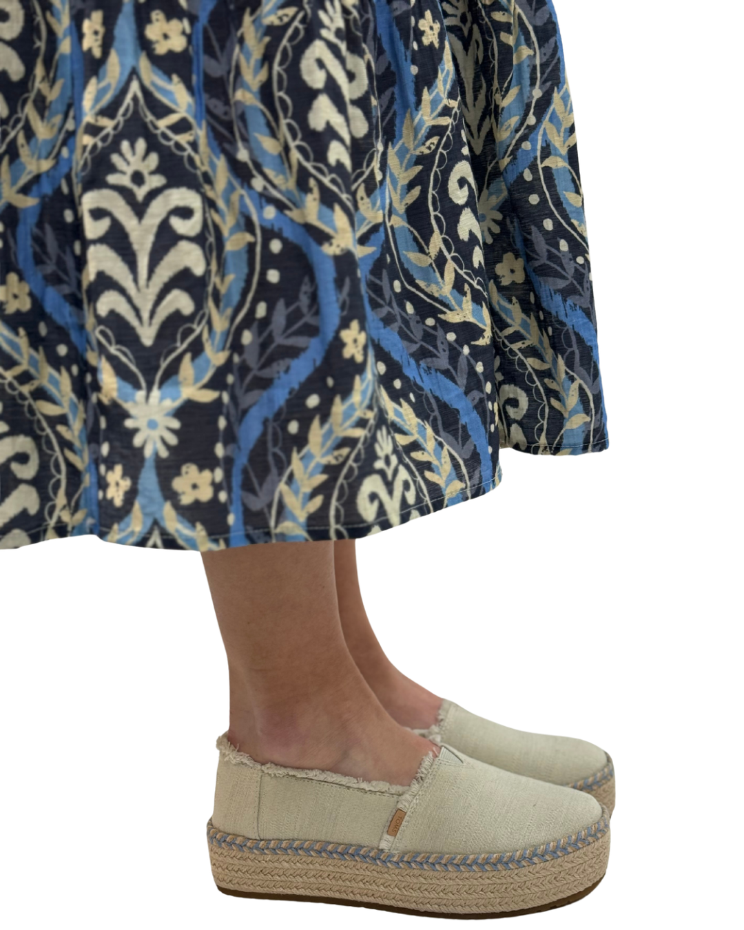 VALENCIA PLATFORM ESPADRILLE in White Onyx