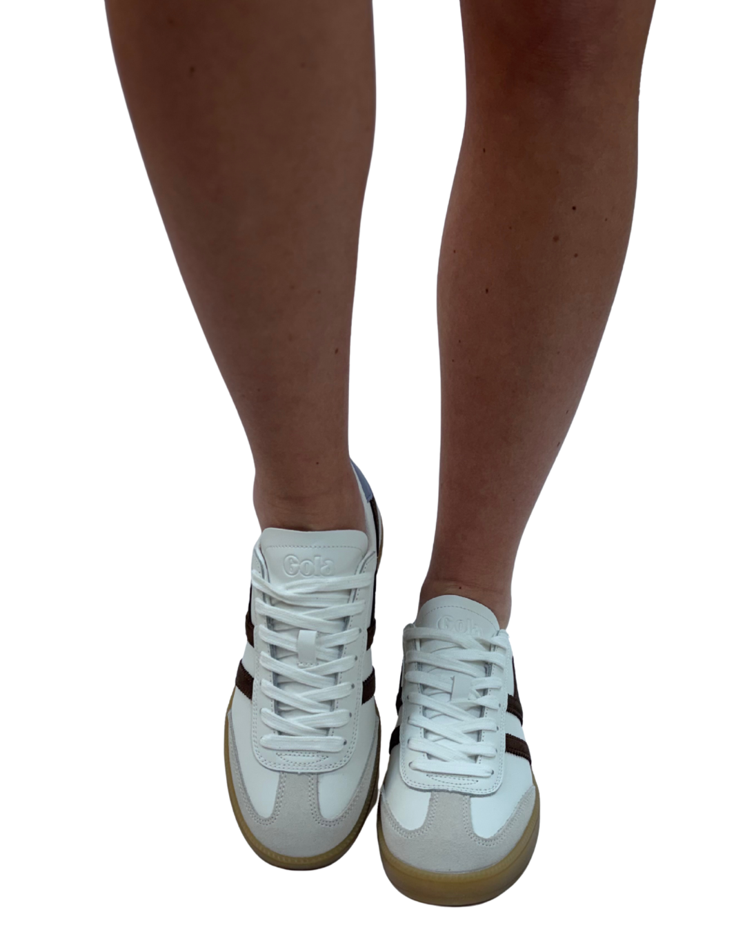 VIPER LEATHER in White + Dark Brown + Air