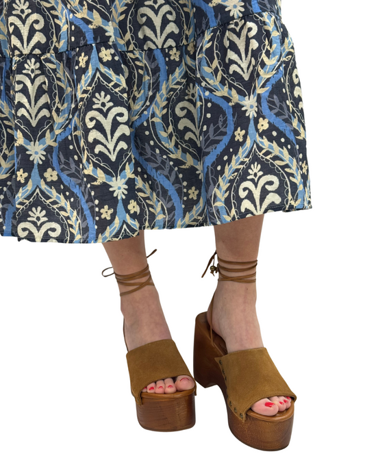 FRONT ROW WRAP CLOG in Vachetta