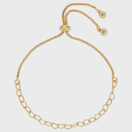 LOVE UNCONDITIONALLY HEART LINKED PULLEY BRACELET