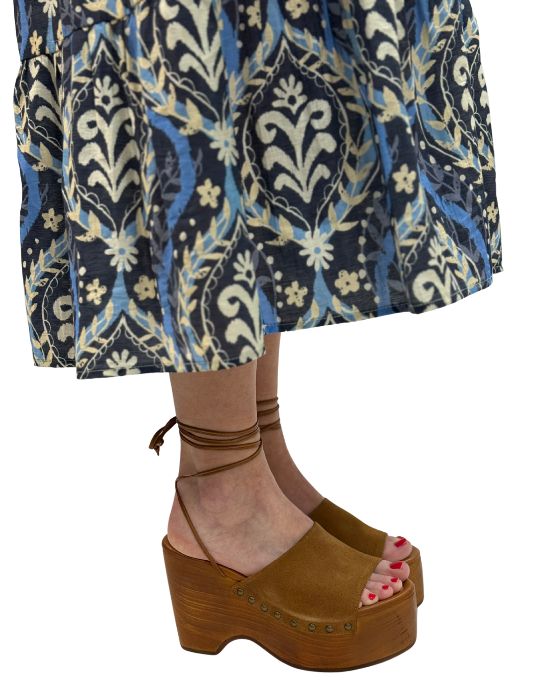FRONT ROW WRAP CLOG in Vachetta