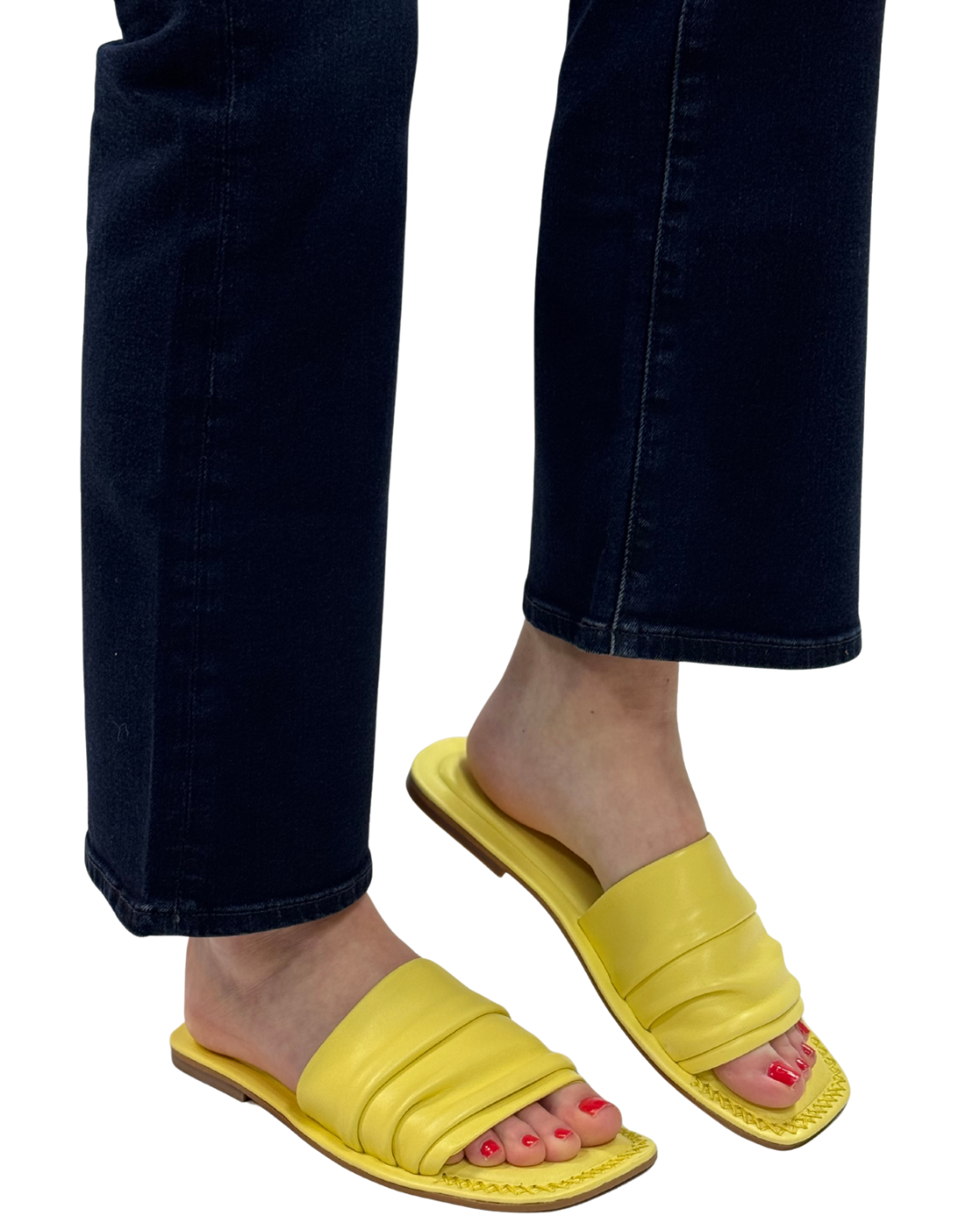 EVELYN SLIP ON SANDAL in Sunkissed Yellow