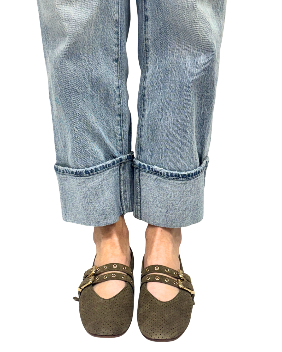 BAYLEE GROMMET in Olive Perforated