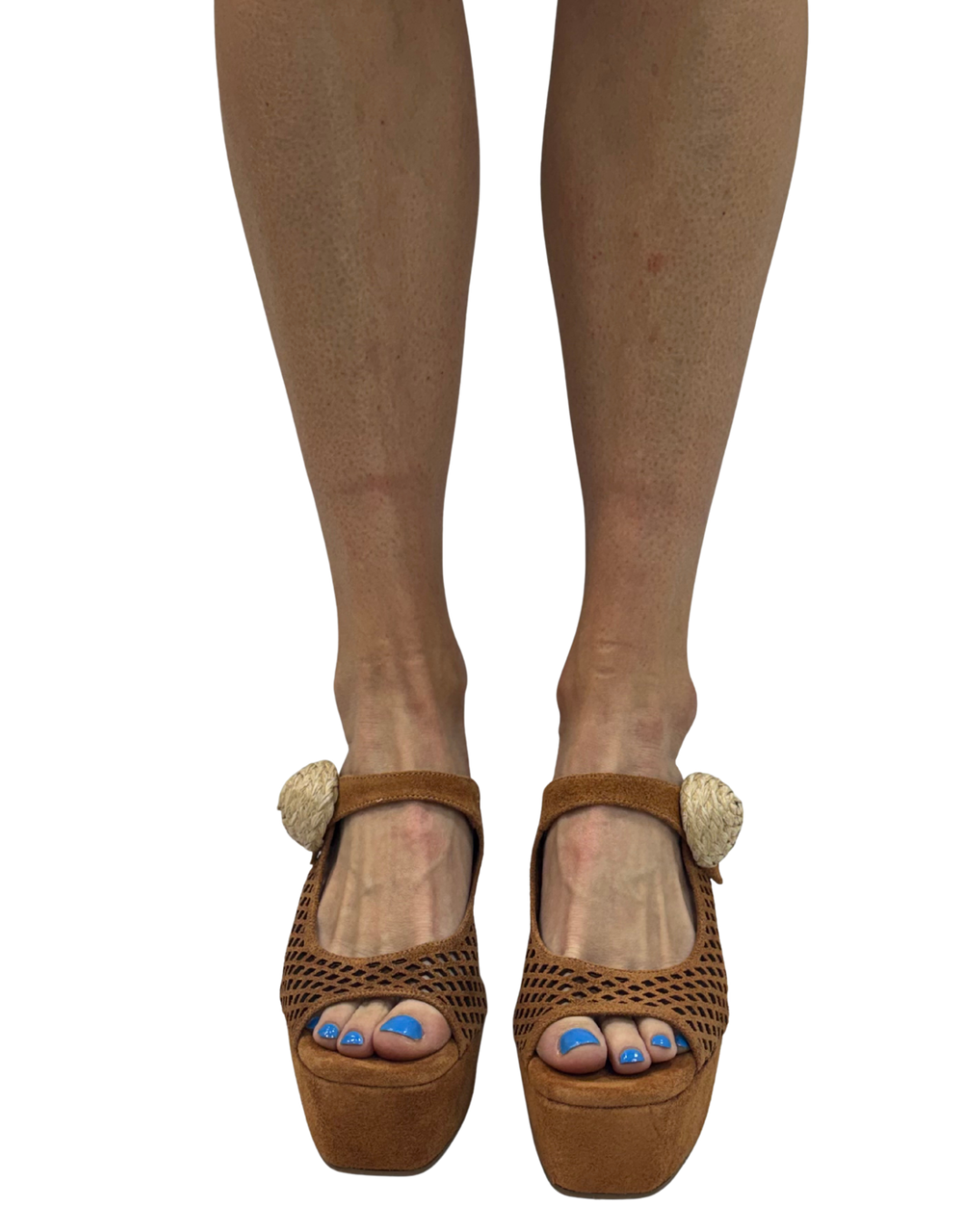ATHINA WEDGE in Chestnut