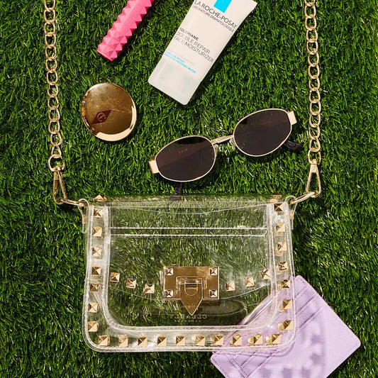 THE JACKIE STADIUM BAG in Gold