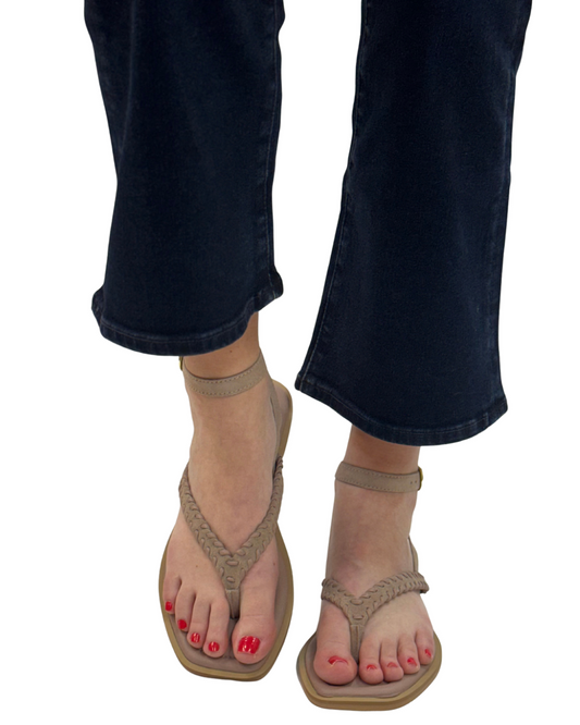 WAVERLY WHIPSTITCH THONG in Pearl Blush