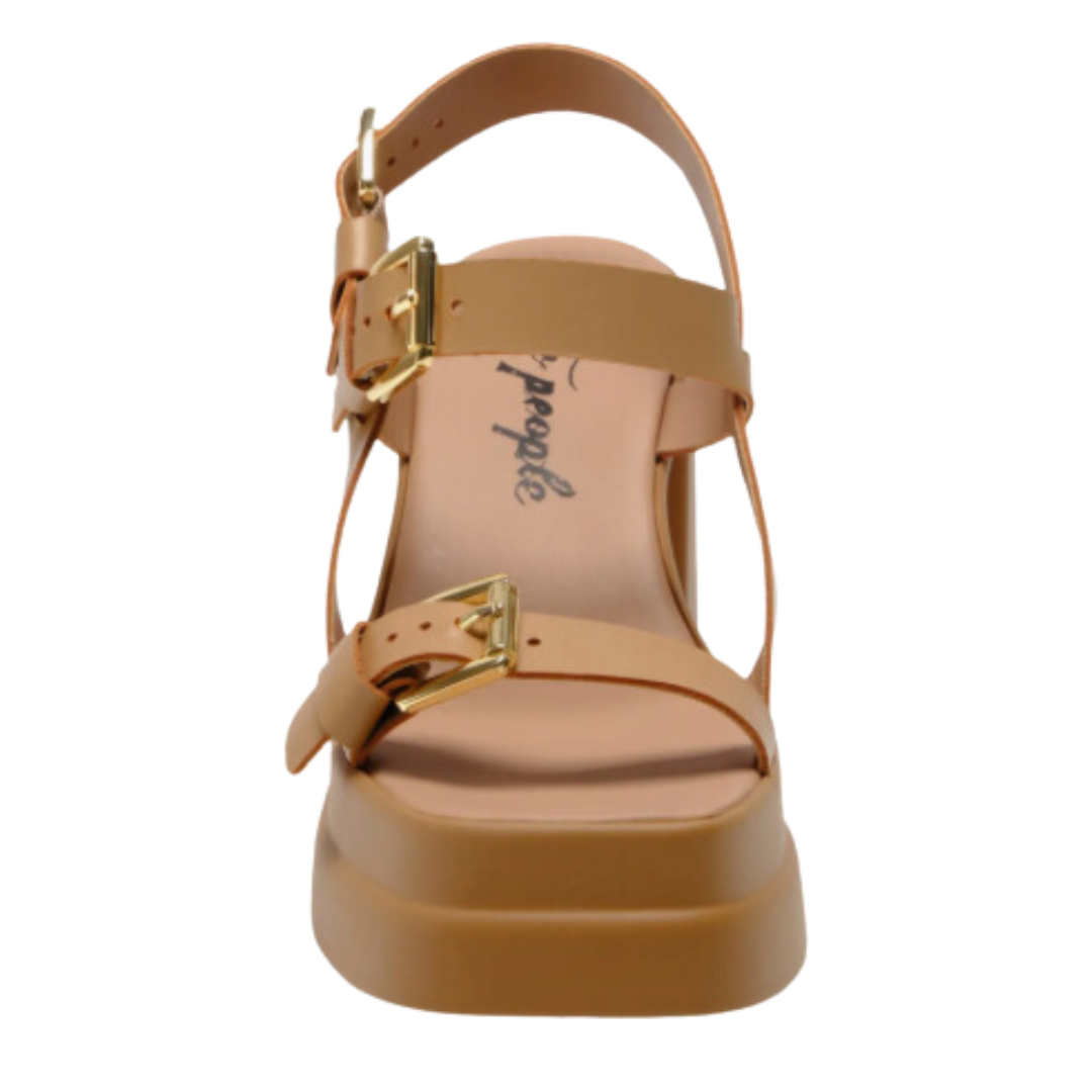 PAMELA DOUBLE STACK PLATFORM in Vachetta