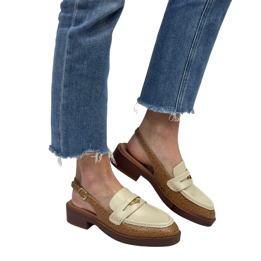 PAIINTED VINTAGE in Bone + Camel