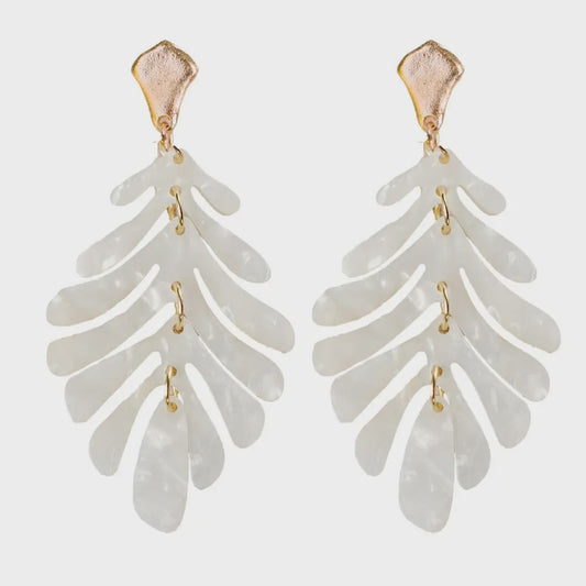 PETITE PALM DROPS in White