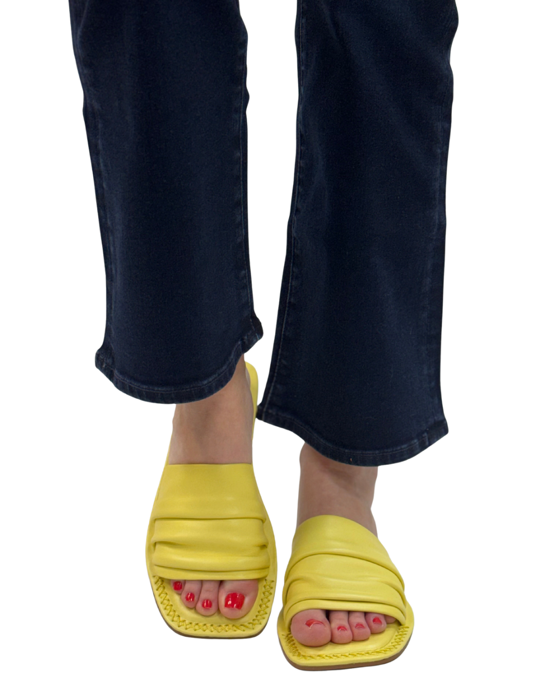 EVELYN SLIP ON SANDAL in Sunkissed Yellow