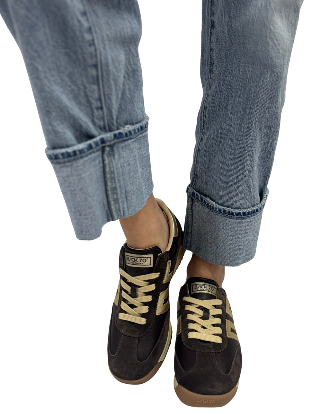 JOGGER N in Coffee + Gold