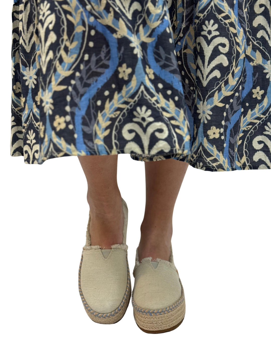 VALENCIA PLATFORM ESPADRILLE in White Onyx