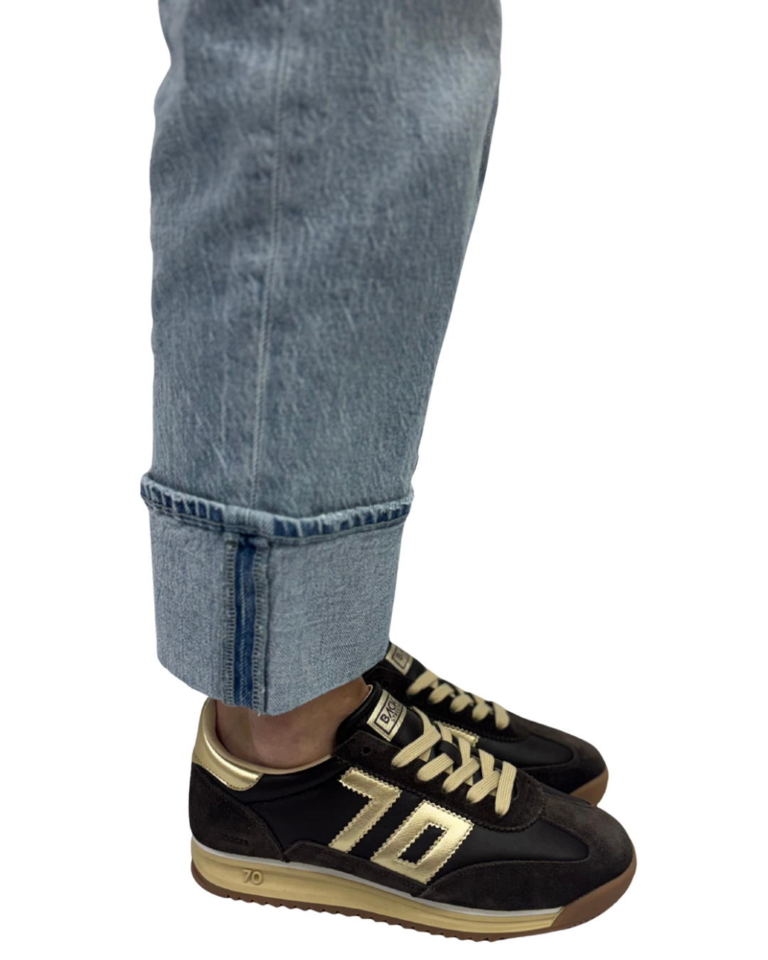 JOGGER N in Coffee + Gold