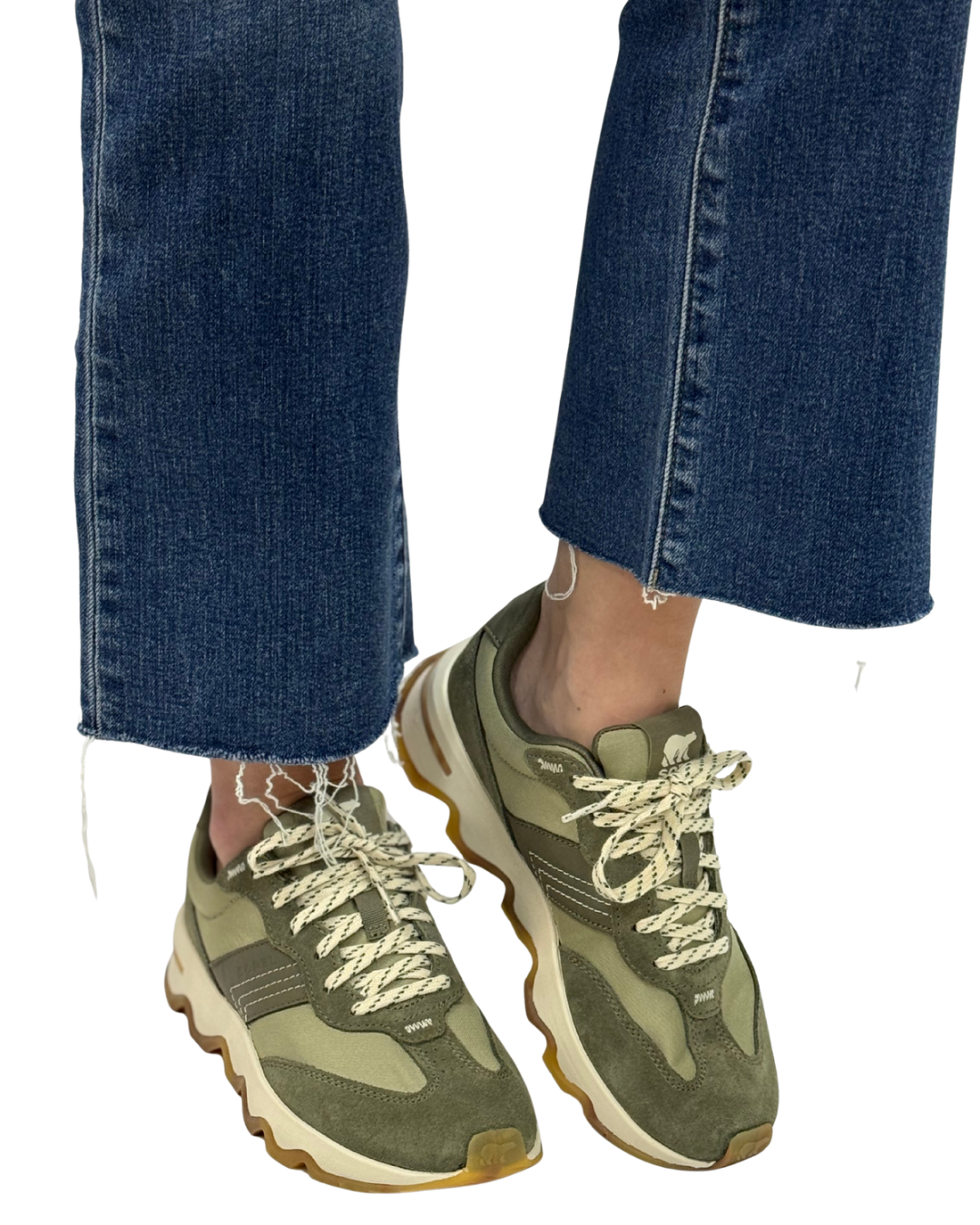 KINETIC EMBER SNEAKER in Stone Green + Dusty Twill