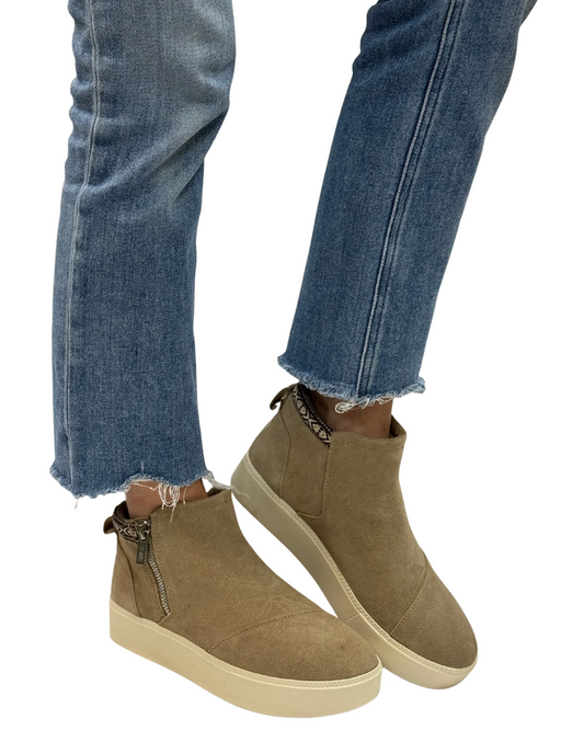 PERCY MID PLATFORM SNEAKER in Taupe