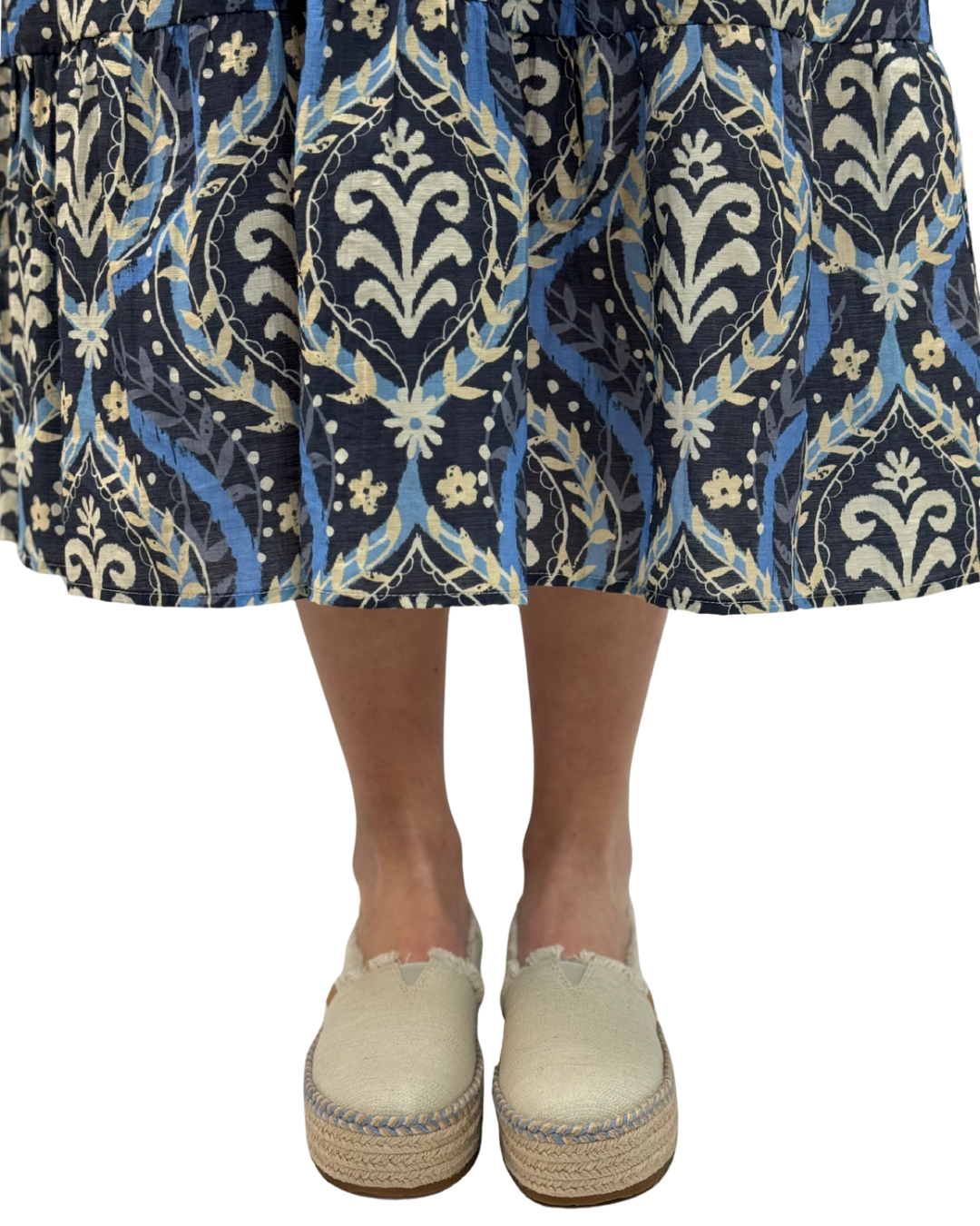 VALENCIA PLATFORM ESPADRILLE in White Onyx