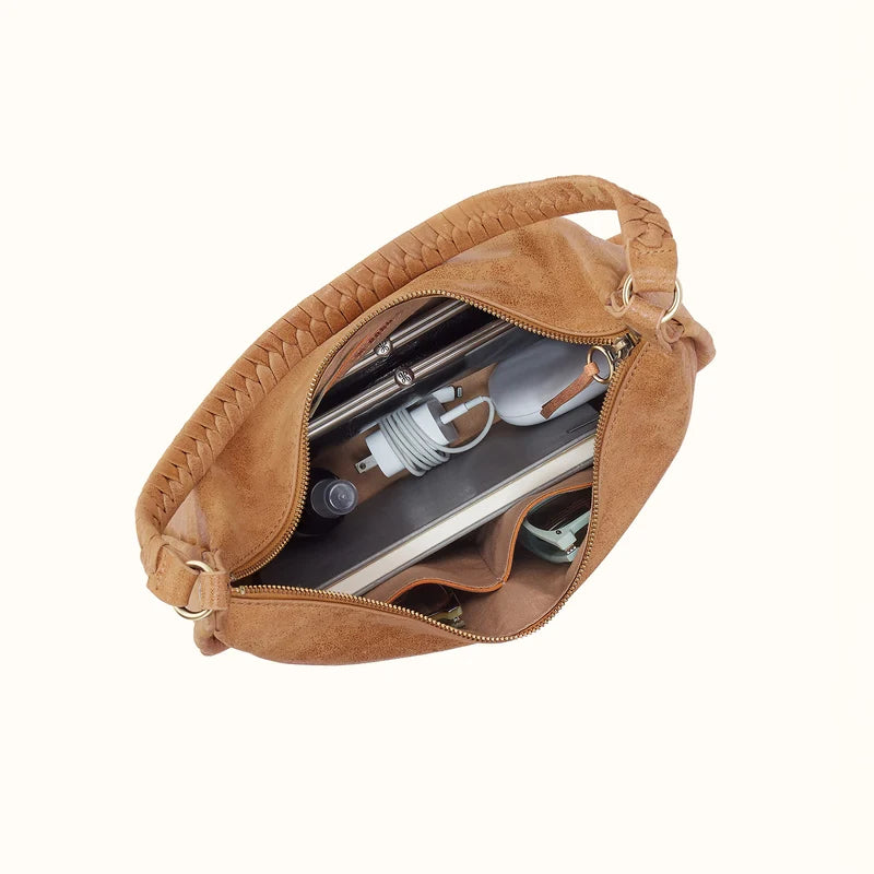 MIA CRESCENT LARGE HOBO in Whiskey
