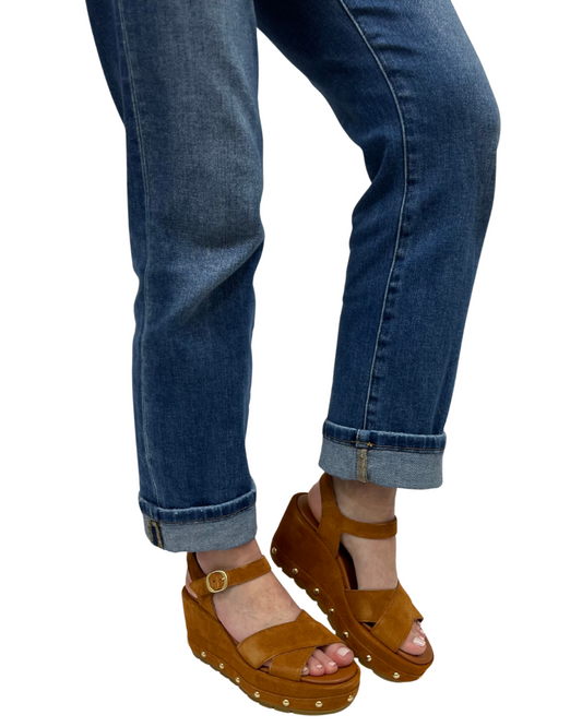 SUNPEAK WEDGE ANKLE STRAP RVT in Iced Tea + Gum