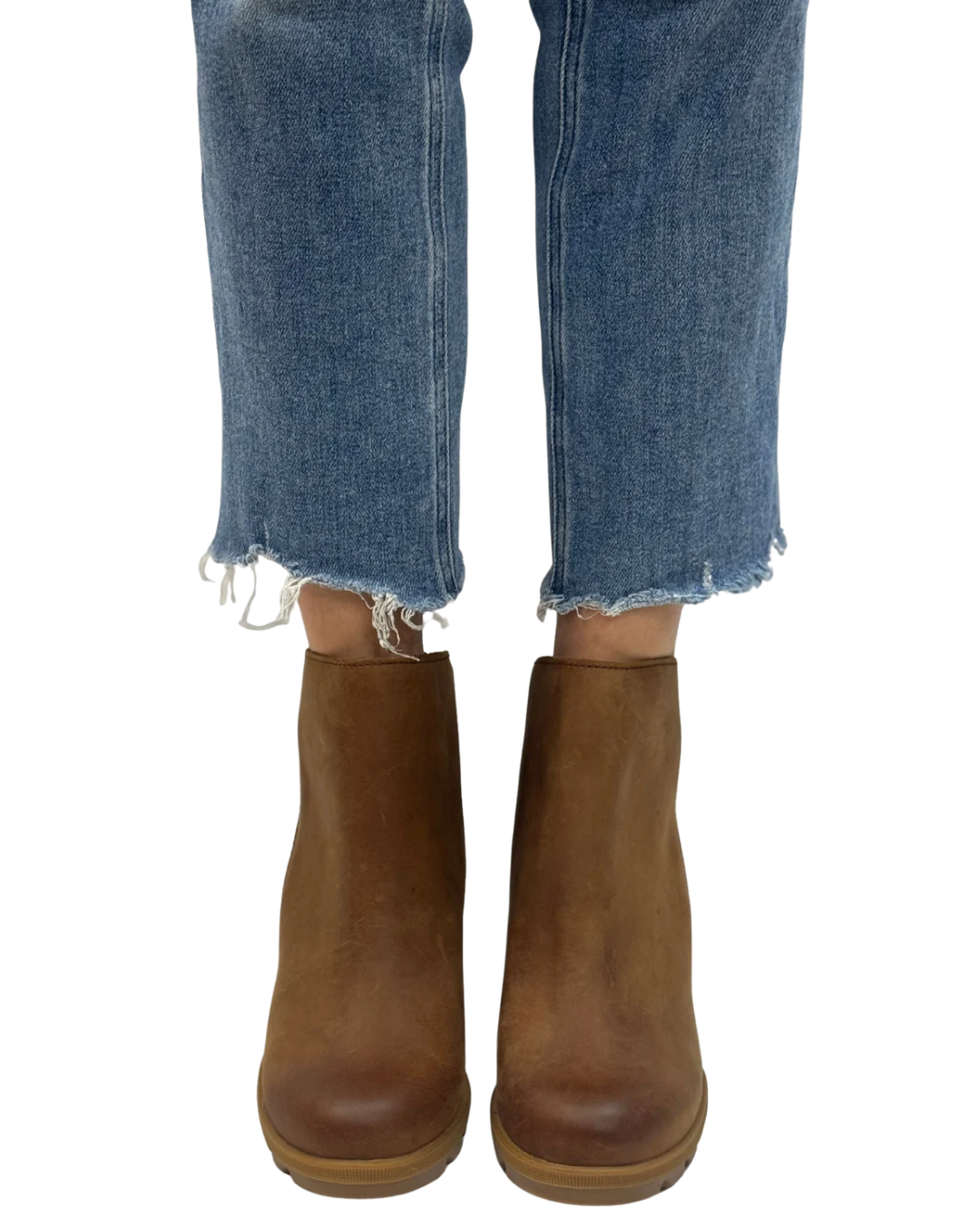 JOAN RHAPSODY ZIP WEDGE in Dark Aubun + Gum