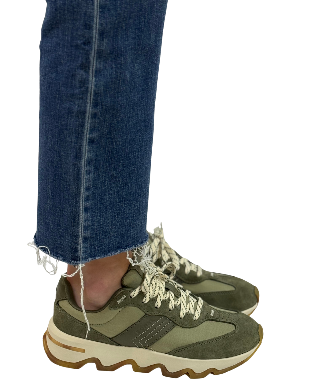 KINETIC EMBER SNEAKER in Stone Green + Dusty Twill