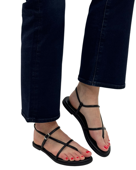 CORSICA STRAPPY SANDAL in Black Tide