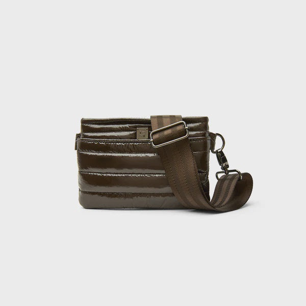 BUM BAG CROSSBODY in Glossy Chocolate