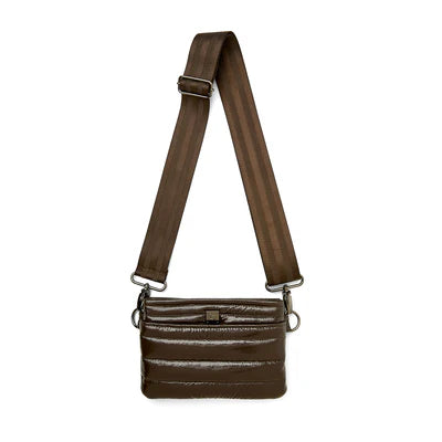 BUM BAG CROSSBODY in Glossy Chocolate