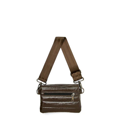BUM BAG CROSSBODY in Glossy Chocolate
