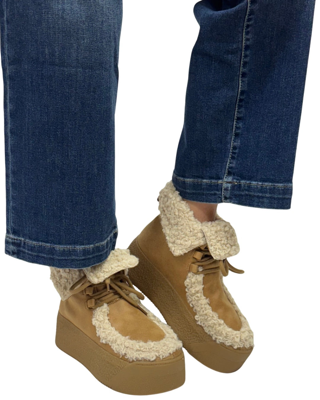 WARM AND FUZZY in Tan