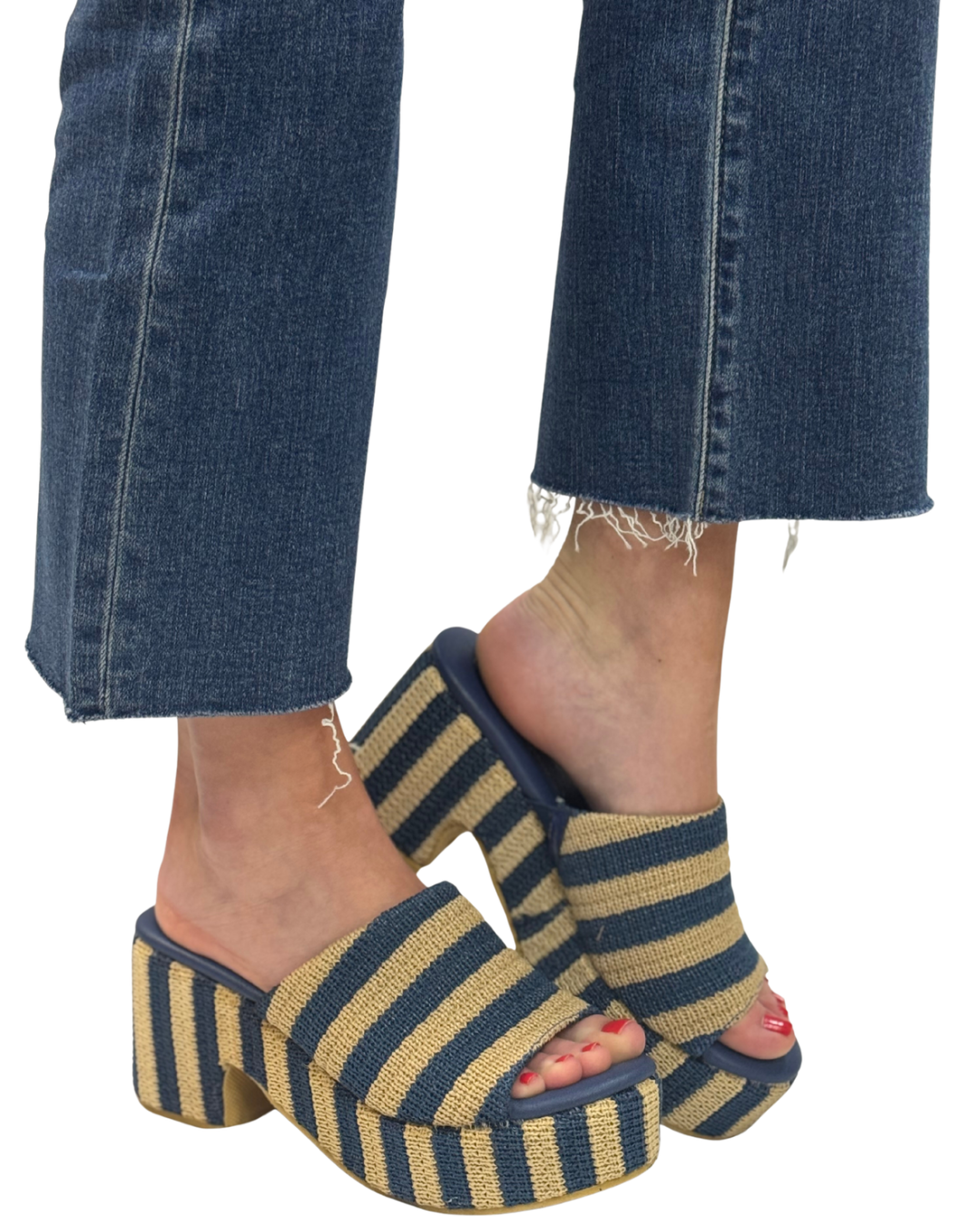TERRY in Navy Stripe