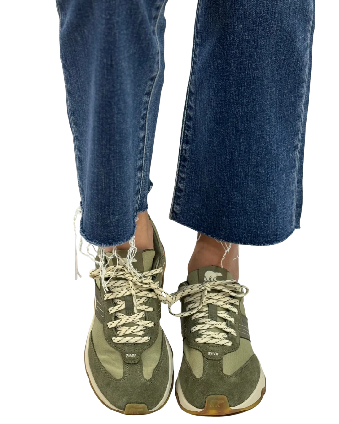 KINETIC EMBER SNEAKER in Stone Green + Dusty Twill