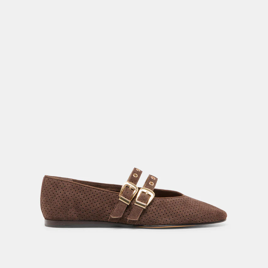 BAYLEE GROMMET in Dark Brown Perforated
